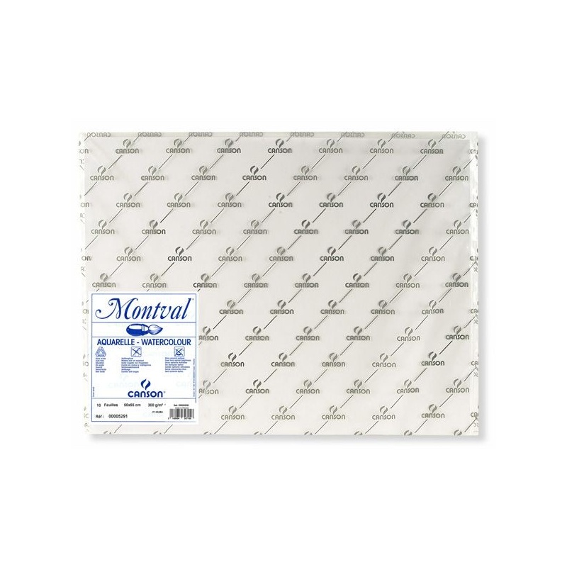 MANIPACK 10 FEUILLES 50 X 65 300G GRAIN FIN BLANC NATUREL