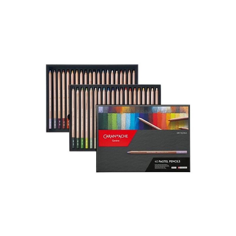 BOITE CARTON DE 40 CRAYONS PASTEL EXTRA FINS