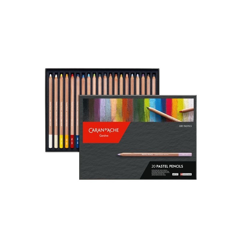 BOITE CARTON DE 20 CRAYONS PASTEL EXTRA FINS
