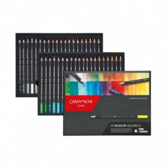 BOÎTE CARTON DE 40 CRAYONS DE COULEUR AQUARELLE ARTIST MUSEUM
