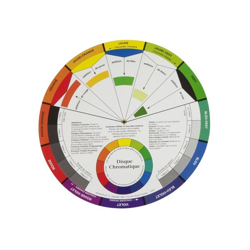 DISQUE DE COULEUR DIAMETRE 24 CM