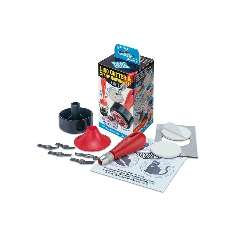 KIT LINOGRAVURE 5 GOUGES ET TAMPON