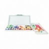 PALETTE ANTISECHE POUR AQUARELLE 15.6 X 32 CM 24 ALVEOLES