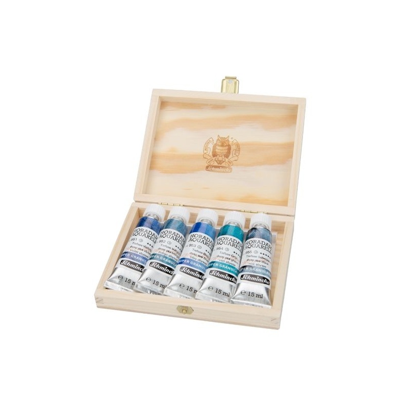 COFFRET BOIS 5 TUBES 15 ML HORADAM SUPER GRANULANTES ABYSSE