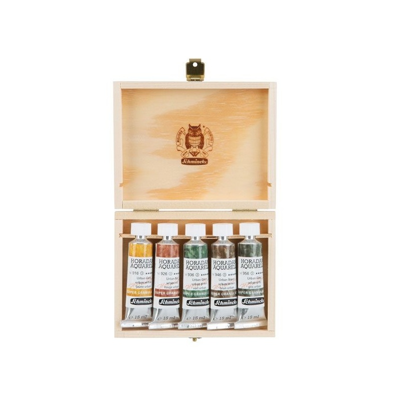 COFFRET BOIS 5 TUBES 15 ML HORADAM SUPER GRANULANTES URBAN