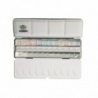 BOITE METAL 12 DEMI  GODETS  AQUARELLE HORADAM DANS BOITE 24 1/2 GODETS