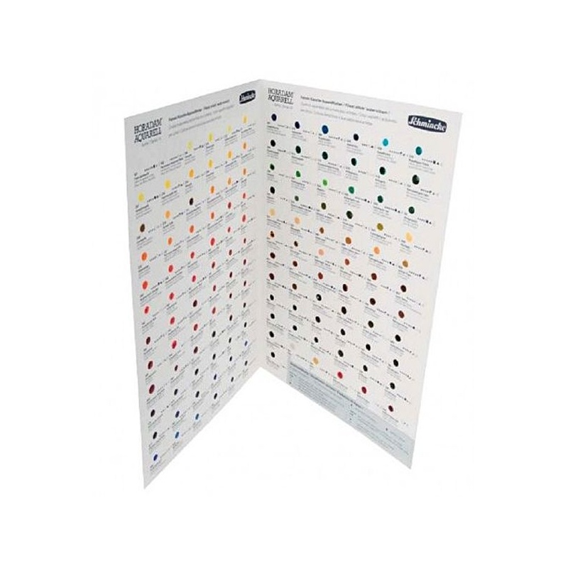 DOT CARD POUR TESTS 140 COULEURS AQUARELLES EXTRA FINES HORADAM