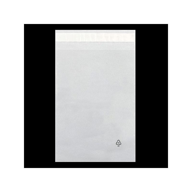 POCHETTE TRANSPARENTE CRISTALLINE REFERMABLE PAR RABAT ADHESIF