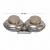 GODET A PALETTE INOX DIAMETRE 4 CM DOUBLE AVEC COUVERCLE