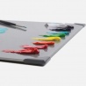 PALETTE GRISE EN VERRE TREMPE 30.5 X 40.6 CM