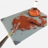 PALETTE GRISE EN VERRE TREMPE 30.5 X 40.6 CM