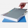 PALETTE GRISE EN VERRE TREMPE 30.5 X 40.6 CM