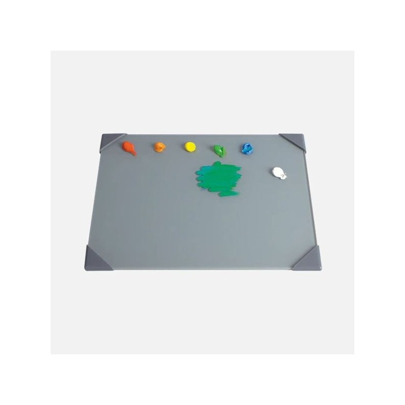 PALETTE GRISE EN VERRE TREMPE 30.5 X 40.6 CM