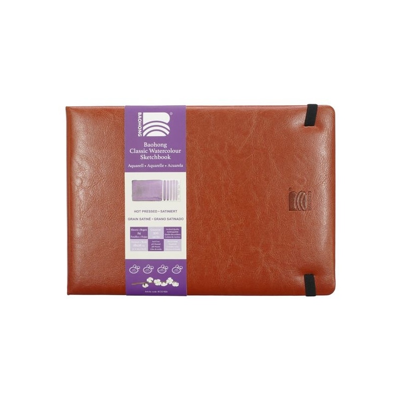 CARNET DE VOYAGE 100 % COTON 24 FEUILLES 300 G GRAIN SATIN 18 X 26